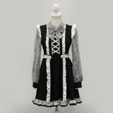 フリルたっぷりレースアップリボンワンピース 量産型 地雷系 夢展望 | DearMyLove | 詳細画像16