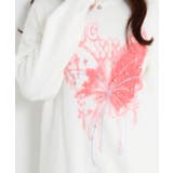 ふわふわダメージ加工バタフライビジューニットトップス 韓国 夢展望 | 夢展望 | 詳細画像3 