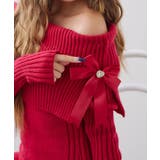 ビジューリボン付オフショルニットワンピース【大きいサイズ有】 韓国 夢展望 | 夢展望 | 詳細画像7 