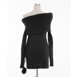 ビジューリボン付オフショルニットワンピース【大きいサイズ有】 韓国 夢展望 | 夢展望 | 詳細画像17 