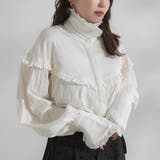 2wayフリルネックボリュームブラウス 韓国 夢展望 | 夢展望 | 詳細画像1 