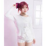 キラキラリボンパーツ付リブカットソートップス【大きいサイズ有】 韓国 夢展望 | 夢展望 | 詳細画像4