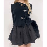 キラキラリボンパーツ付リブカットソートップス【大きいサイズ有】 韓国 夢展望 | 夢展望 | 詳細画像8