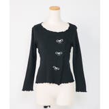 キラキラリボンパーツ付リブカットソートップス【大きいサイズ有】 韓国 夢展望 | 夢展望 | 詳細画像12