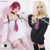 チェック柄ネクタイ地雷ギャルミニワンピ【大きいサイズ有】 韓国 夢展望 | 夢展望 | 詳細画像1 