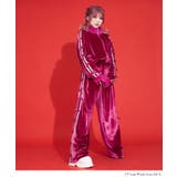 ビジューラインスタンドカラーベロアジャージパーカー 韓国 夢展望 | 夢展望 | 詳細画像3