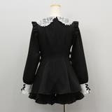 レースリボン襟フリルウエストハートバックルセットアップ 量産型 地雷系 夢展望 | DearMyLove | 詳細画像5