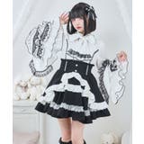 カシュクールフリルたっぷりリボンミニスカート 量産型 地雷系 夢展望 | DearMyLove | 詳細画像20 