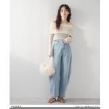 シアーギャザーオフショルトップス 韓国 夢展望 | 夢展望 | 詳細画像2