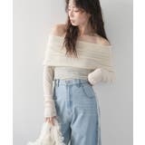 シアーギャザーオフショルトップス 韓国 夢展望 | 夢展望 | 詳細画像4