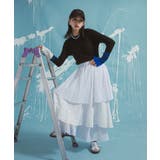 【最上もが着用】ティアードロングナイロンスカート 韓国 夢展望 | 夢展望 | 詳細画像4