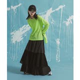 【最上もが着用】ティアードロングナイロンスカート 韓国 夢展望 | 夢展望 | 詳細画像14