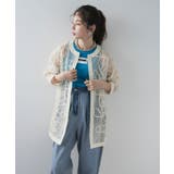 コード刺繍メッシュチュニックカーデ 韓国 夢展望 | 夢展望 | 詳細画像2 