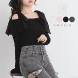 ビッグカラーオフショルリボンカットトップス 量産型 地雷系 夢展望 | DearMyLove | 詳細画像1 