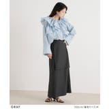 ハイウエストフレアラップスカート【セットアップ可】 韓国 夢展望 | 夢展望 | 詳細画像15
