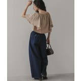 フレア袖レースアップトップス【セットアップ可】 韓国 夢展望 | 夢展望 | 詳細画像9