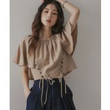 フレア袖レースアップトップス【セットアップ可】 韓国 夢展望 | 夢展望 | 詳細画像10