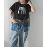 チュールレイヤード箔プリントTシャツ 韓国 夢展望 | 夢展望 | 詳細画像14