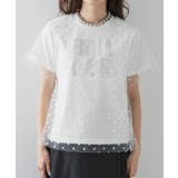 チュールレイヤード箔プリントTシャツ 韓国 夢展望 | 夢展望 | 詳細画像25