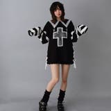 十字架スタッズストライプワンピース 量産型 地雷系 夢展望 | DearMyLove | 詳細画像2