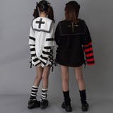 十字架スタッズストライプワンピース 量産型 地雷系 夢展望 | DearMyLove | 詳細画像11