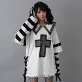 十字架スタッズストライプワンピース 量産型 地雷系 夢展望 | DearMyLove | 詳細画像15