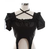 メイド風バスト盛り半袖カットソー【大きいサイズ有】 韓国 夢展望 | 夢展望 | 詳細画像18