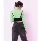 選べるタイプハイネッククロップド丈長袖カットソートップス 韓国 夢展望 | 夢展望 | 詳細画像12