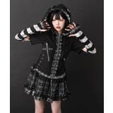 猫耳チェックフリルクモレースパンクショートトップス 量産型 地雷系 夢展望 | DearMyLove | 詳細画像5 