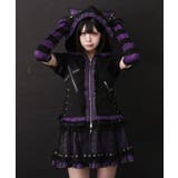 猫耳チェックフリルクモレースパンクショートトップス 量産型 地雷系 夢展望 | DearMyLove | 詳細画像21 