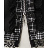 猫耳チェックフリルクモレースパンクショートトップス 量産型 地雷系 夢展望 | DearMyLove | 詳細画像30 