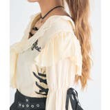 レースアップリボンサブカルフルフリシャツブラウス 韓国 夢展望 | 夢展望 | 詳細画像27 