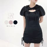 オープンリボンドロストシャーリングワンピース 量産型 地雷系 夢展望 RS | 夢展望 | 詳細画像1 