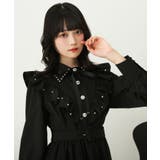 ビジュー襟フリルギャザーシャツワンピース 量産型 地雷系 夢展望 | DearMyLove | 詳細画像18 