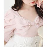 パールリボン リブ トップス 半袖 量産型 地雷系 夢展望 | DearMyLove | 詳細画像13