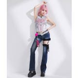セクシーガーター風ギャルストレッチフレアデニムパンツ 韓国 夢展望 | 夢展望 | 詳細画像8