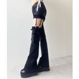 セクシーガーター風ギャルストレッチフレアデニムパンツ 韓国 夢展望 | 夢展望 | 詳細画像19