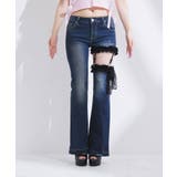 セクシーガーター風ギャルストレッチフレアデニムパンツ 韓国 夢展望 | 夢展望 | 詳細画像22