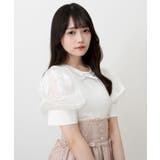 パールネックレスリボンパフ袖トップス 量産型 地雷系 夢展望 | DearMyLove | 詳細画像5