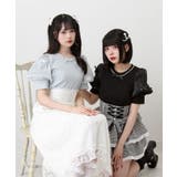 パールネックレスリボンパフ袖トップス 量産型 地雷系 夢展望 | DearMyLove | 詳細画像20