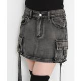 ヴィンテージ加工風ポケット付デニムミニスカート 韓国 夢展望 | 夢展望 | 詳細画像3