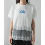 ロゴ刺繍裾レース付きTシャツ 韓国 夢展望 | 夢展望 | 詳細画像28