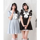 ハートレースリボンセーラーワンピース 量産型 地雷系 夢展望 | DearMyLove | 詳細画像16 