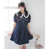丸襟デニムフレアワンピース【大きいサイズ有り】 量産型 地雷系 夢展望 RS | 夢展望 | 詳細画像10 