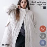 キルト切替スタンドロングコート 韓国 夢展望 | 夢展望 | 詳細画像1