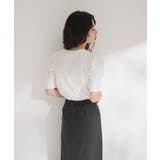 パフスリーブロゴ刺繍Tシャツ 韓国 夢展望 | 夢展望 | 詳細画像4