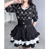 レースフリルティアードミニスカパン【スカート】【大きいサイズ有】 韓国 夢展望 | 夢展望 | 詳細画像5