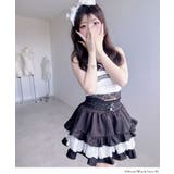 レースフリルティアードミニスカパン【スカート】【大きいサイズ有】 韓国 夢展望 | 夢展望 | 詳細画像9