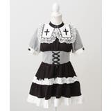 ゴシック十字架レースアップティアード風ワンピース 量産型 地雷系 夢展望 | DearMyLove | 詳細画像24 