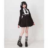 ジャケット風チェーンネクタイベルトプリーツワンピース 量産型 地雷系 夢展望 | DearMyLove | 詳細画像4 